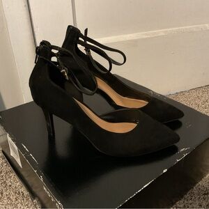 Lane Bryant Black Suede Heels